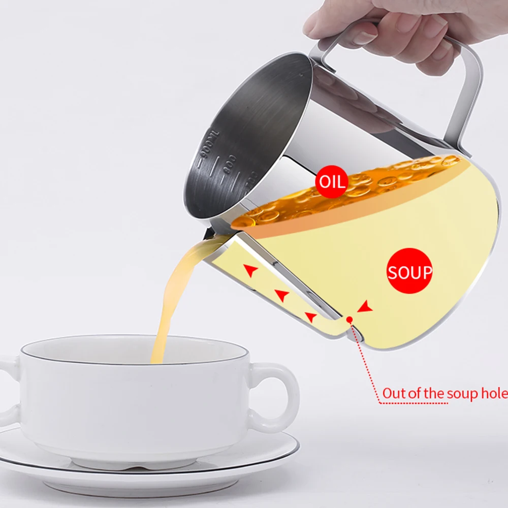 

AMINNO 304 Сепаратор масляного супа из нержавеющей стали Масляный фильтр Ограничение артефактов Люди, которые худеют Удаление масла Масляная и...