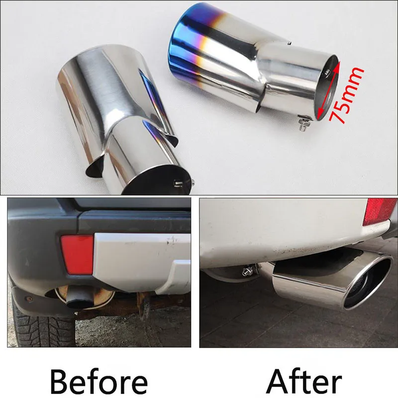 Car accessories Stainless steel chrome exhaust tube tail pipe Case for Mitsubishi PAJERO V31 V33 V73 V93 V97 2007-2019