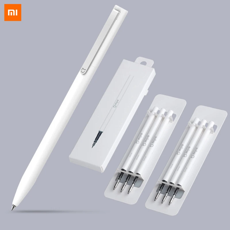 Xiaomi Pen Mijia Pen Sign Mi Pens With 0.5mm Swiss Refill 143mm Rolling Roller Black ink Xiomi Signing Ballpoint Pens for School