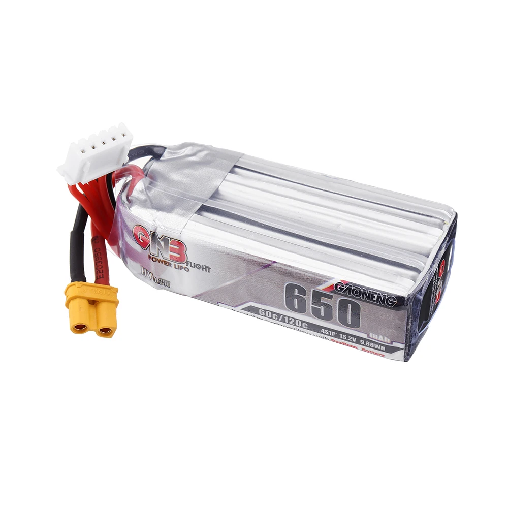 4 шт. Lipo аккумулятор Gaoneng 15 2 в 650 мАч 60C HV 35 XT30 для квадрокоптера Beta85X Whoop FPV Racing Cine BetaFPV