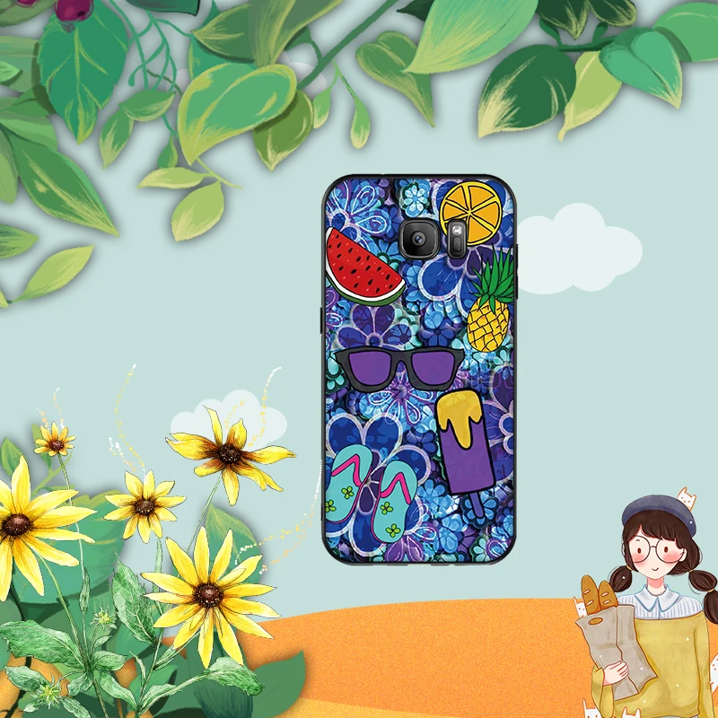 Лето ананас лимонный кактус для Samsung Note 8 9 M10 M20 M30 S6 S7 Edge S8 S9 S10 PLUS TPU мягкий чехол