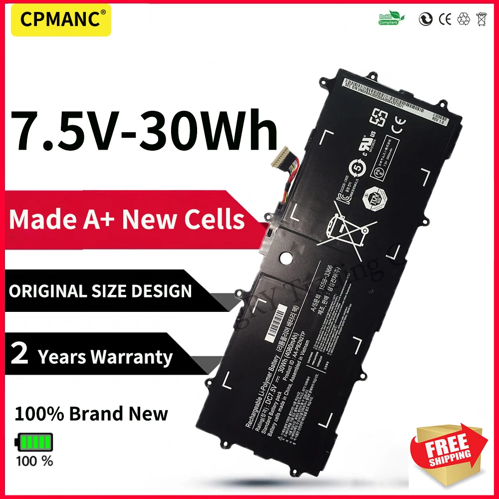 Аккумуляторная батарея CPMANC для планшетов Samsung Chromebook XE500T1C 905S 915S 905s3g XE303 XE303C12 NP905S3G, 7,5 в, 4080 мАч