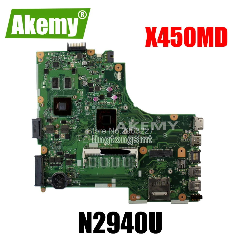 

X450MD Motherboard N2940U REV2.0 For Asus X450MD X450M X452M Laptop motherboard X450MD Mainboard X450MD Motherboard test 100% OK
