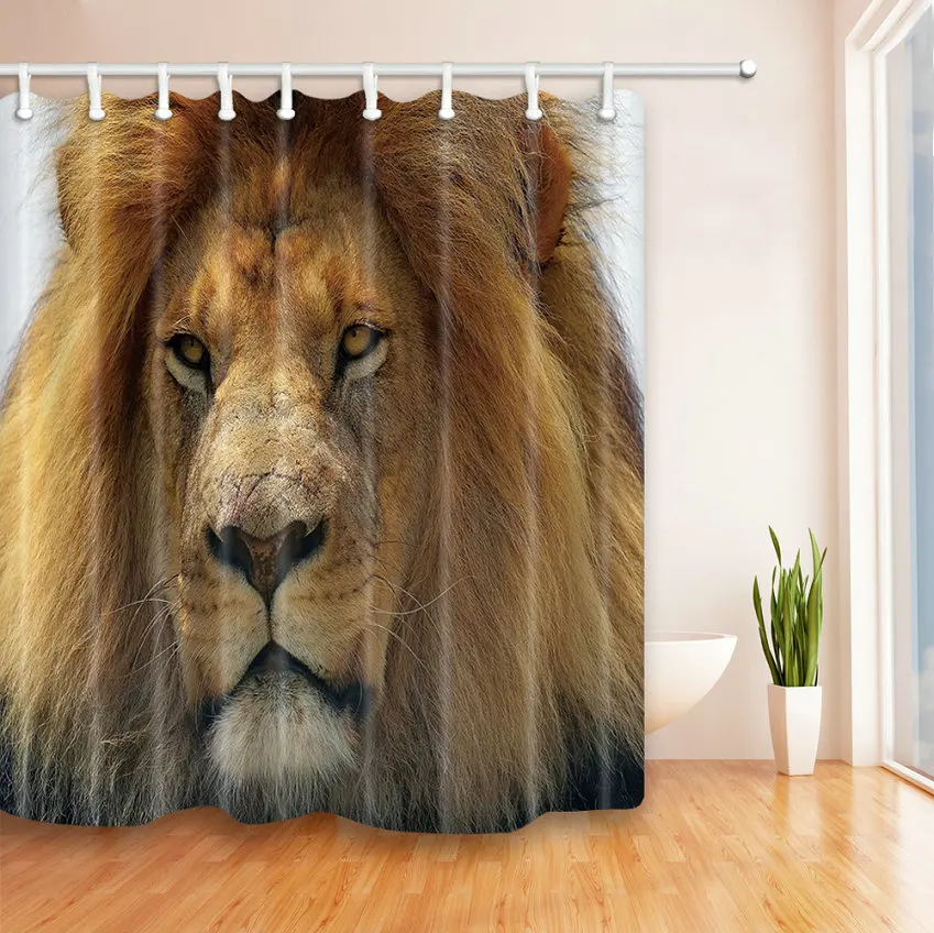 Занавески для душа с изображением животного тигра кота осьминога занавески