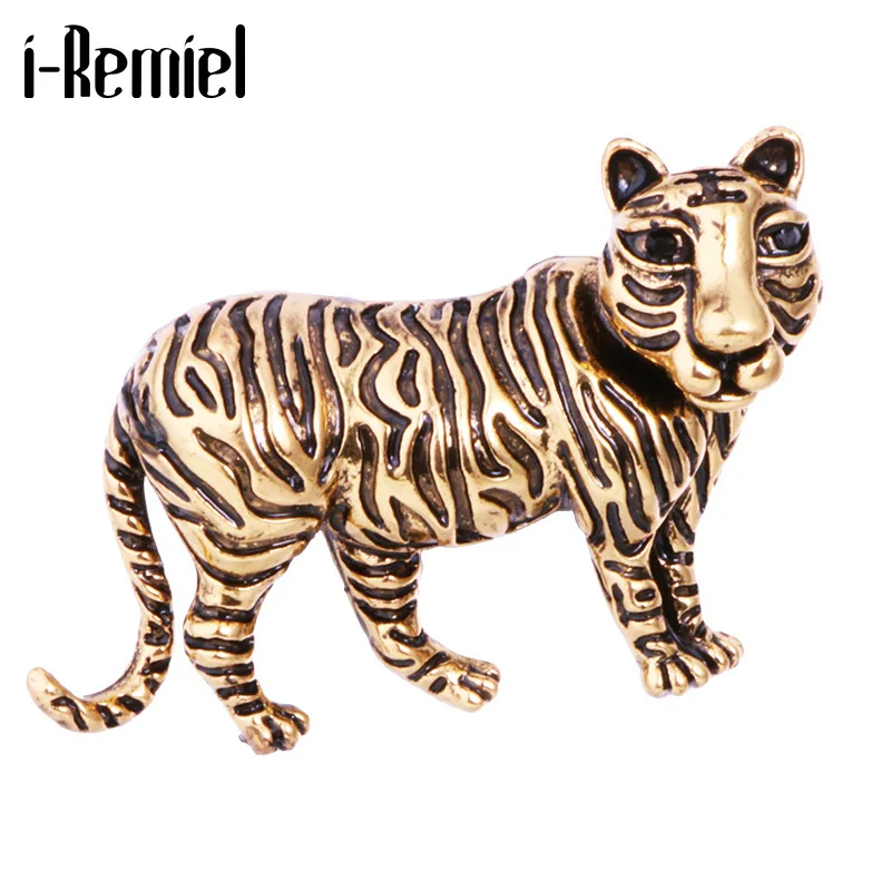 Новая Винтажная эмалированная брошь в виде тигра индивидуальная булавка для