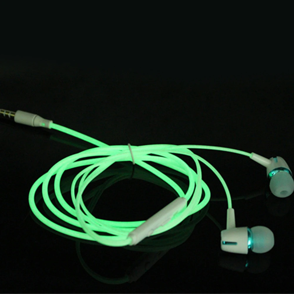 

New Arrival Universal Normal/Luminous Wire Heavy Bass In-ear 3.5mm Music Sports Earphones with Microphone earphone