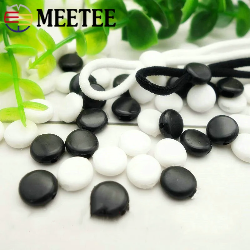 Meetee 100 шт. 10 мм плоские регулируемые бусины с пряжкой силикагелевые Бутылочки для