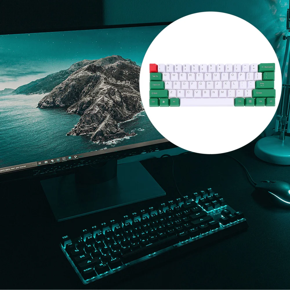 

1 Set/61PCS Dye Sublimation Key Cap Computer Mechanical Keyboard DIY Supply