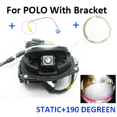 190 de polo Bracket Для VW Знак логотипа умные флип-кейсы заднего вида Камера для VW Golf 5/6/7, MK6/MK7 Passat CC B6/B7/B8 поло EOS Magotan жук - Название цвета: 190 de polo Bracket