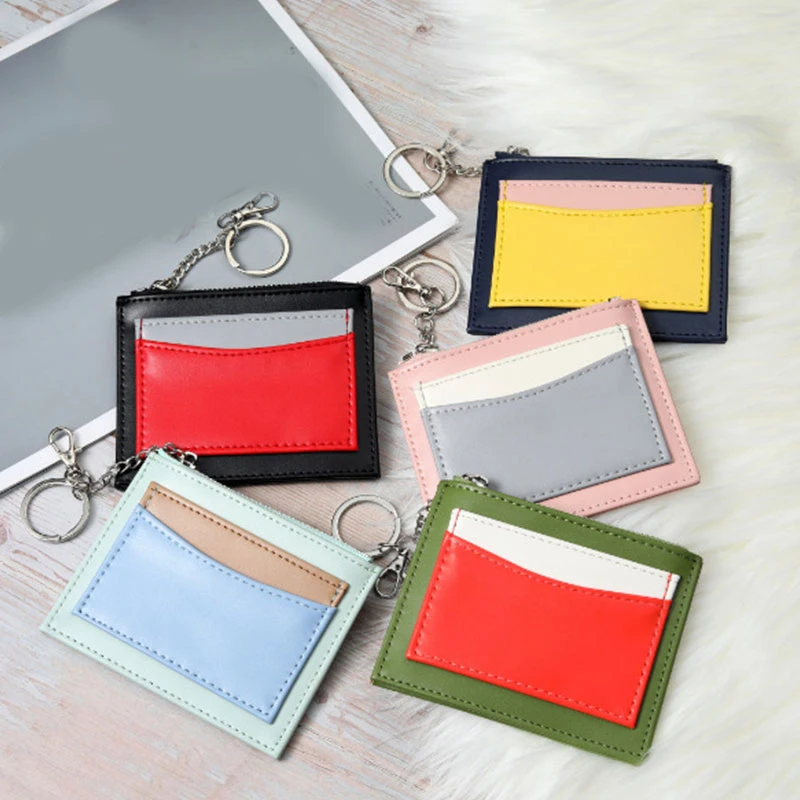 

Женский кошелек карамельного цвета для девочек из искусственной кожи, кредитницы, кошельки на молнии, женские кошельки для монет, сумка в ст...