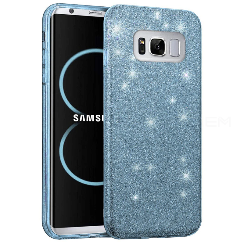Blue Стойкий к падениям, сделан из ТПУ+ ПК+ блестящий чехол для samsung Galaxy J4 J6 плюс A6 A8 J8 A7 A750F J2 Pro J3 J5 J7 Prime 2 Neo мягкий чехол - Цвет: Blue