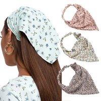 new women hair scarf bandana head scarf headwraps bohemia headwear triangle head wrap fashion hair accessories headbands