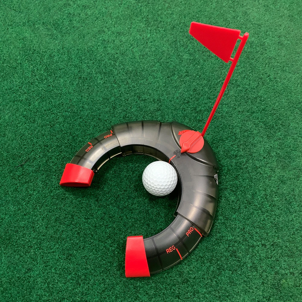 

Indoor Golf Putting Cup Trainer With Flag Adjustable Hole Training Aids Supplies Accessories