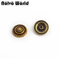 10 50 200pcs old gold 15mm round single cap rivets studs fastener leather craft bag clothing bet straps decor