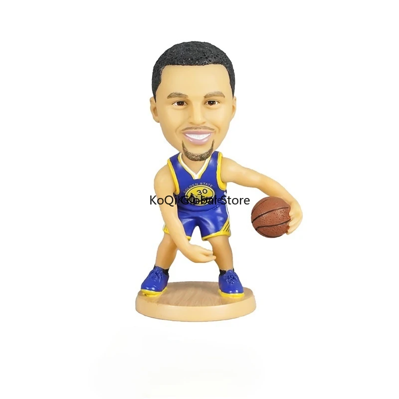 

Resin Model Shakeable Action Figures Toys for NBA Basketball Star Curry Jordan Kobe Bryant Sports Dolls Home Car Decoration