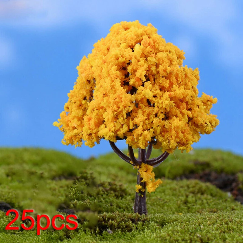 Пластиковые модели деревьев манго оранжевый розовый желтый 25 шт Моделирование
