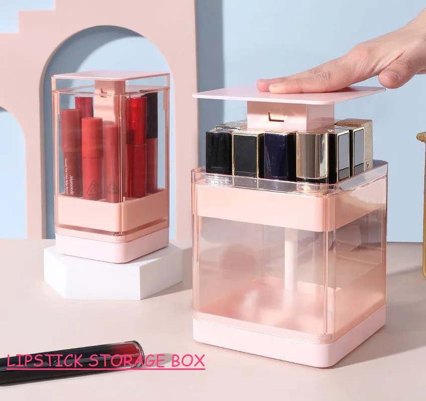 

12Pcs Push-type Lifting Lipstick Storage box Comestic Storage Racks Desktop Storage Orgainzer Lipstick Holder Makeup Organizer