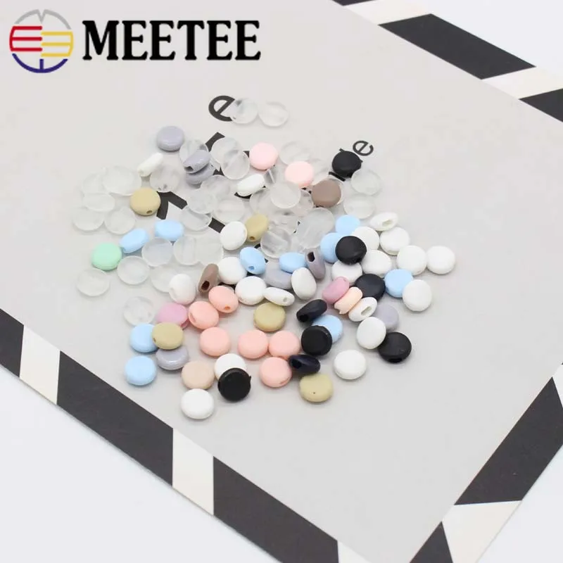 

Meetee 1000pcs 10mm Flat Spiral Buckle Beads Adjustment Buckle Elastic Band Stopper Cord Lock DIY Ear Strap Cord End DS016