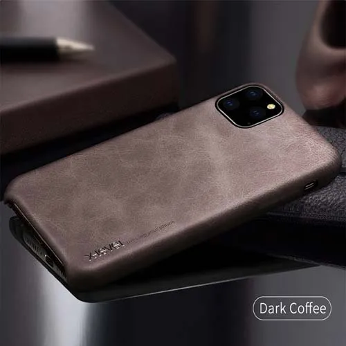 Для iPhone 11 Pro 5,8 чехол, X-Level роскошный винтажный кожаный чехол для iPhone 11 Pro Max 6,5/6,1 чехол для задней панели Hoesje - Цвет: brown phone case