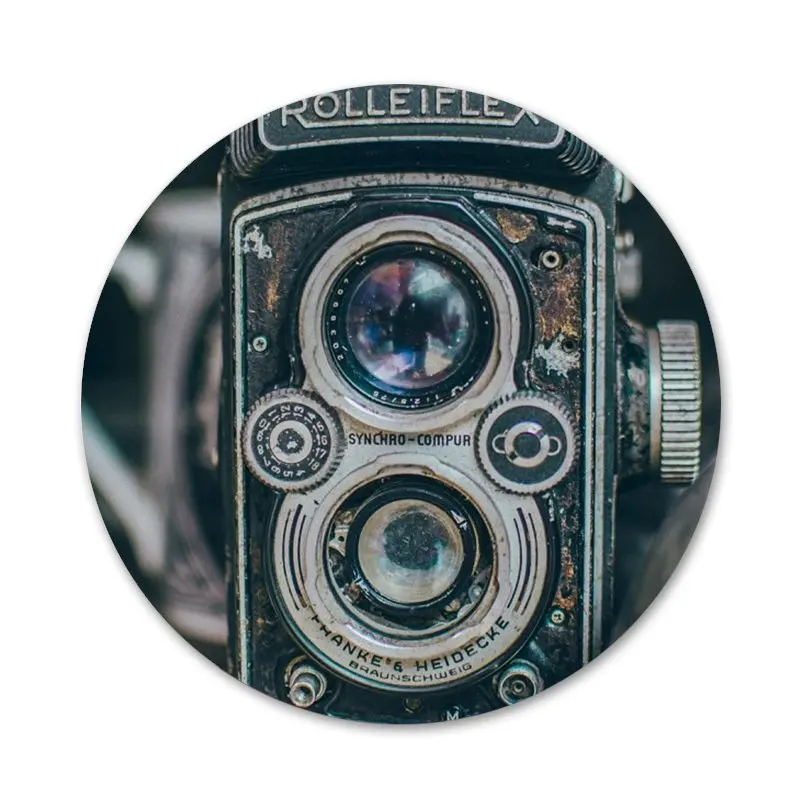 

Rolleiflex Vintage Retro Camera Icons Pins Badge Decoration Brooches Metal Badges For Backpack Decoration