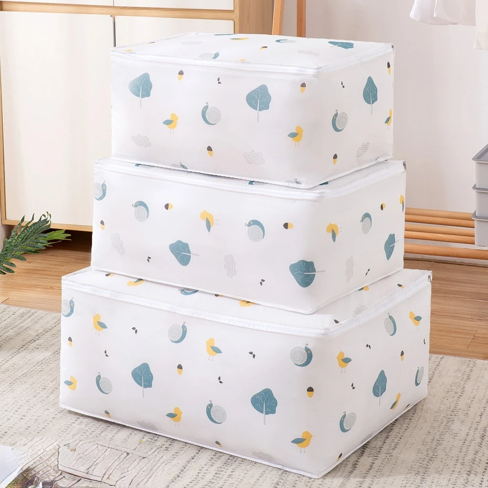 

Household three-dimensional quilt storage bag PEVA cartoon printing clothes storage bag moisture-proof and dust-proof bag