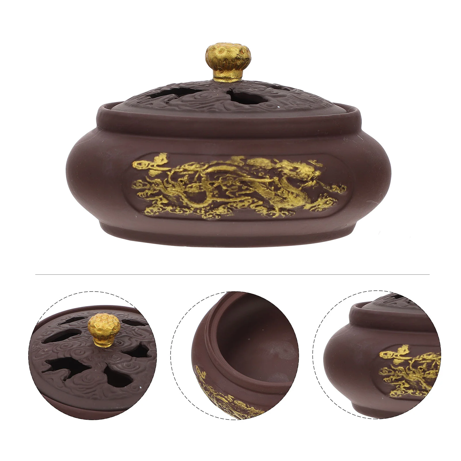 

1Pc Ceramic Art Aroma Stove Home Desktop Incense Burner Novel Censer Decoration
