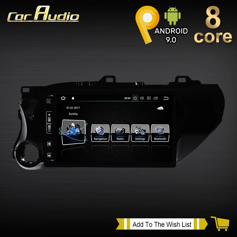 10 1 &quotAndroid 9 0 радио 4G ROM для TOYOTA HILUX 2016 2017 2018 левосторонний драйвер с Bluetooth GPS Navi USB FM SWC