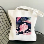 Большая сумка с животным фламинго, пляжные сумки, женская тканая сумка для покупок, Холщовая Сумка на плечо 2021 деревянная муфта, модная плетеная Сумка