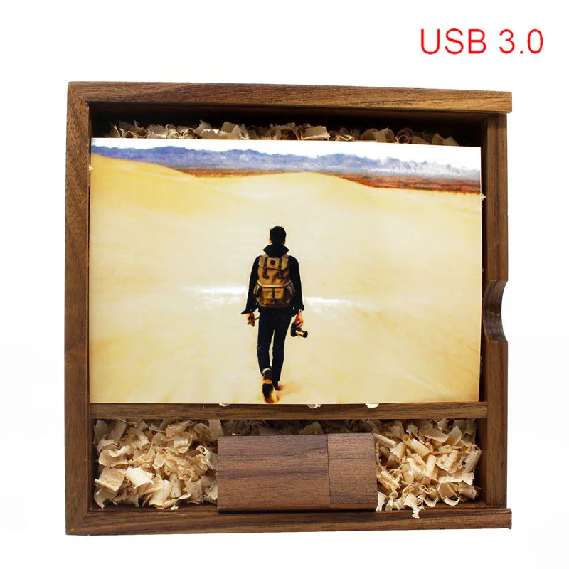 TEXT ME usb 3 0 деревянный + коробка 64 Гб флеш накопитель 4 ГБ 8 16 32 фотография usb3.0