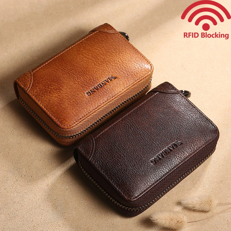 RFID Блокировка натуральная кожа мужской держатель для карт 2020 Новое поступление