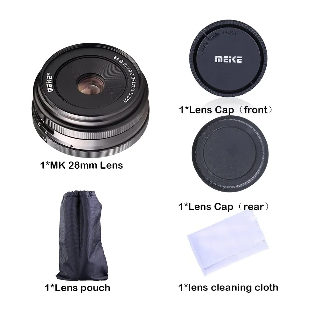 Meike 28 миллиметровый объектив с ручной фокусировкой f2.8 для Sony E Mount A6000 A6400 A6300 A6500 A7