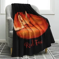 jekeno red fox blanket soft warm print throw blanket lightweight travelling camping lightweight travelling camping for women adu