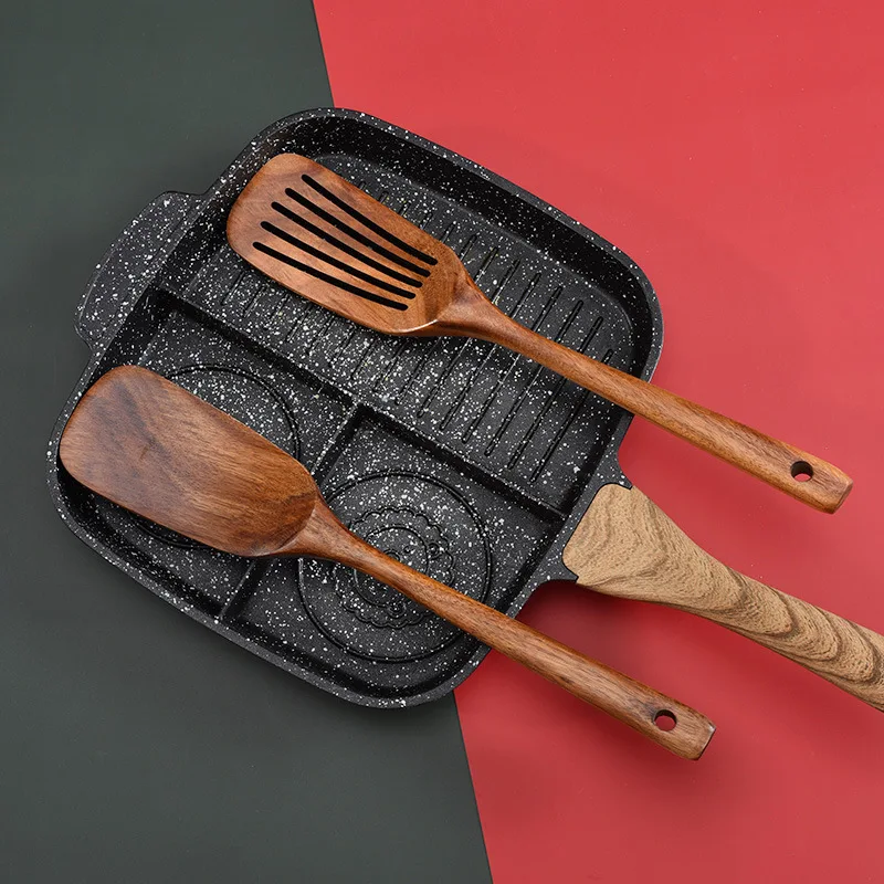 

2PCS/Set Home Cooking Wooden Non-stick Spatula Shovel Turner Suit