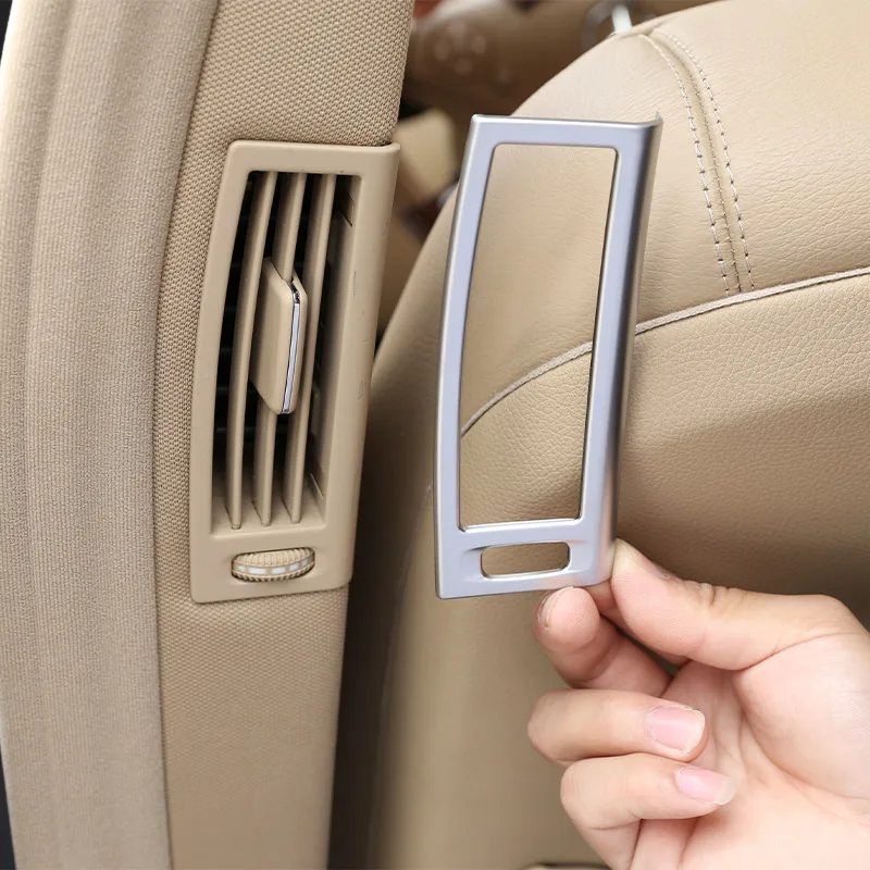 

For Mercedes Benz S Class W221 2008-2012 ABS Carbon Fiber Car B-pillar Air Conditioning Outlet Frame Sticker Car Accessories