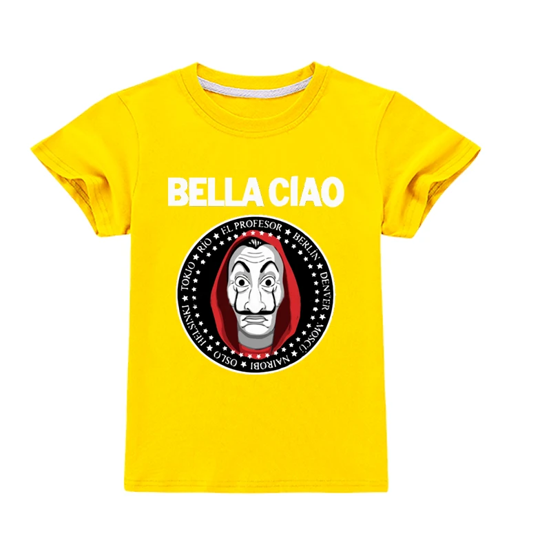 

Money Heist The House of Paper Summer Children Boys T Shirts 3D Print La Casa De Papel Kids Toddler Girl Clothes Loose T-shirt