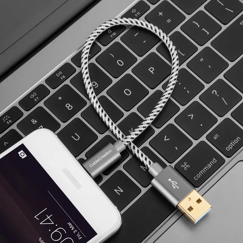Короткий кабель USB C 6 дюймов A совместимый с MacBook(Pro) Pixel 3XL 2XL Galaxy S10 S9 OnePlus 6T и т. д. 15