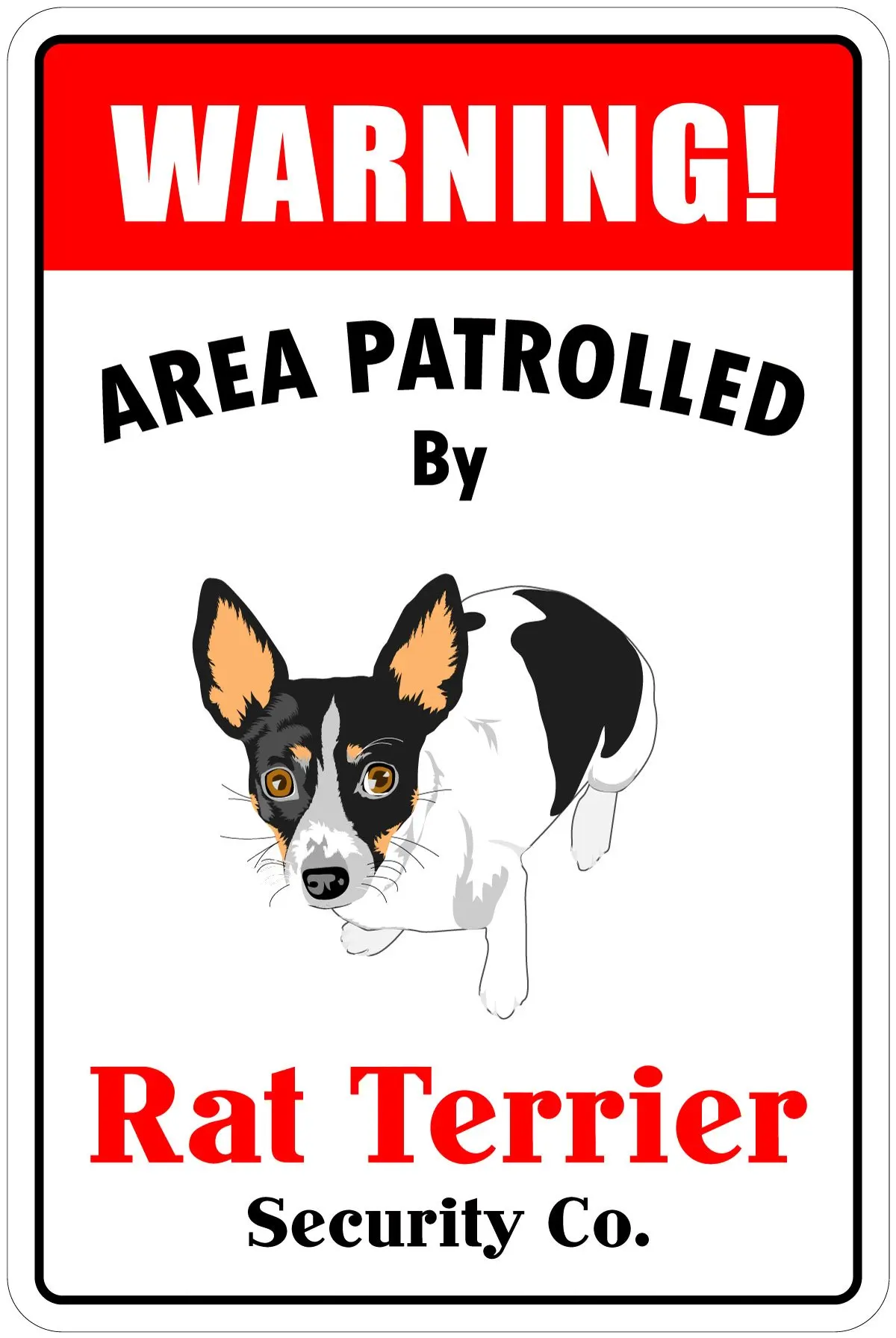 

Наклейка для пиратской зоны, патрулированная Rat Terrier 8x12