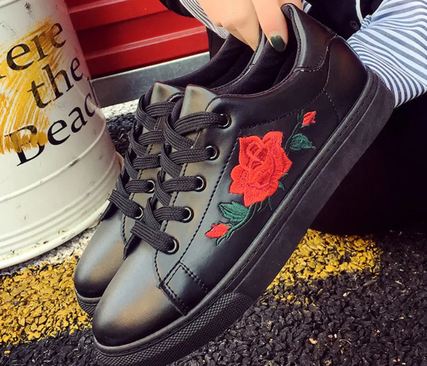 2 MoneRffi/повседневная обувь на шнуровке с цветами; Zapatos De Mujer; женские кроссовки; Вулканизированная обувь; дышащая прогулочная Женская парусиновая обувь - Цвет: 2