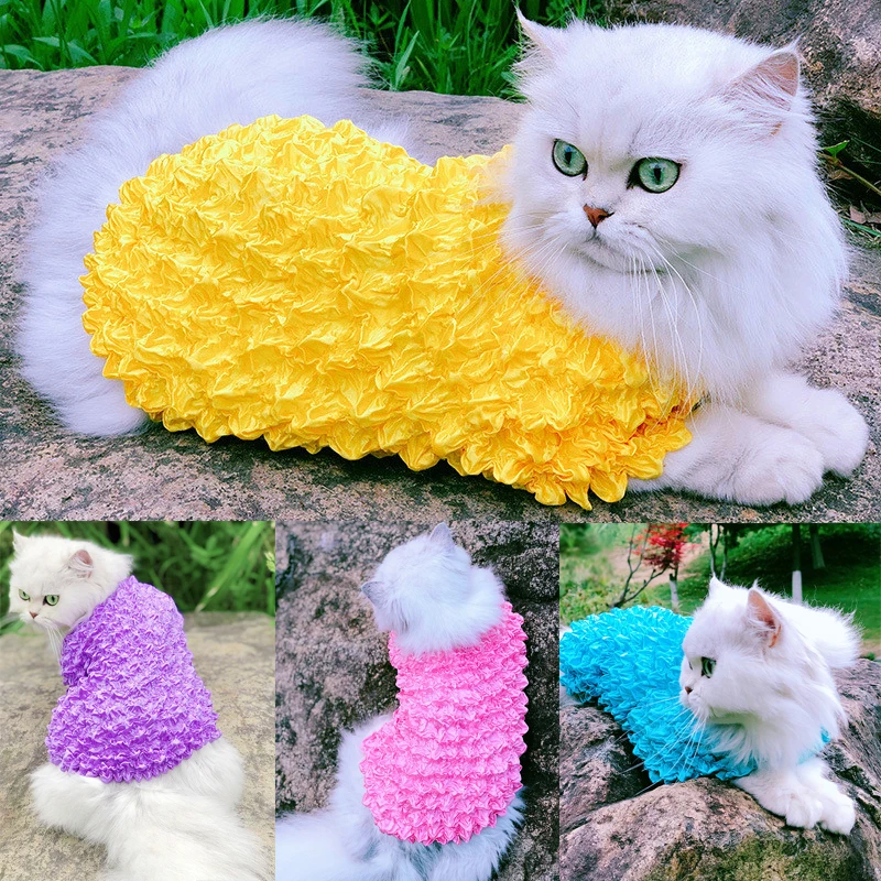 Одежда для собак и кошек красочные милые рубашки костюм котят красочная