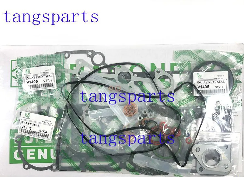 

Комплект прокладок двигателя V1405 для экскаватора Kubota, погрузчика, вилочного погрузчика, трактора, мусоровоза, дизельного двигателя, комплек...