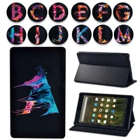 case for fire 7579th genhd 8678th genhd 10579th gen with alexa initial letters pu leather flip tablet coverstylus
