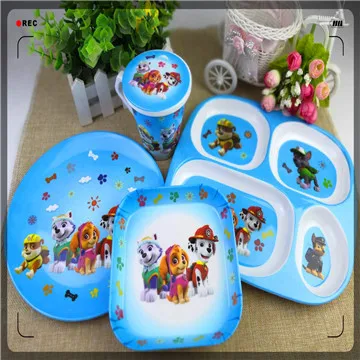 Paw Patrol детские ложки тарелка мультяшная фигурка собачий патруль команда посуда