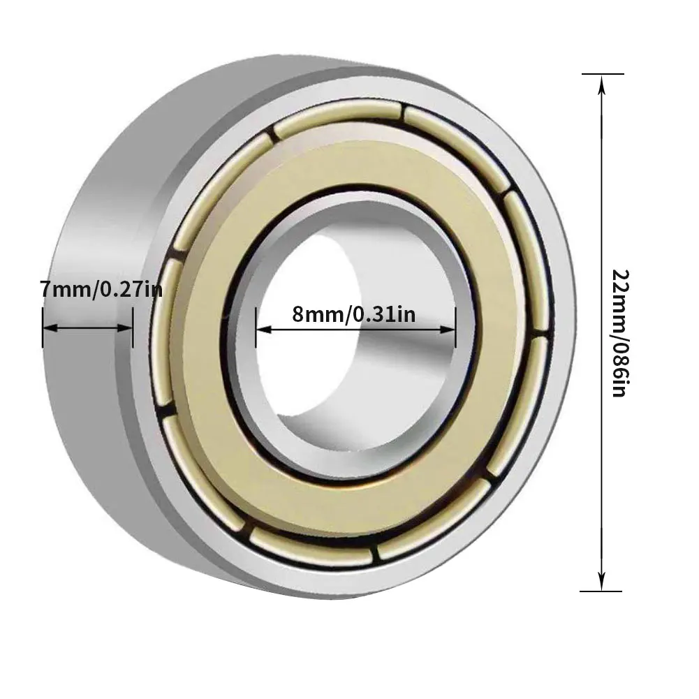

Ball Bearings Metal 608RS-ABEC-9 Double Sealed Shielded Deep Groove for Skateboards Roller Skates 30PCS Double Shielded