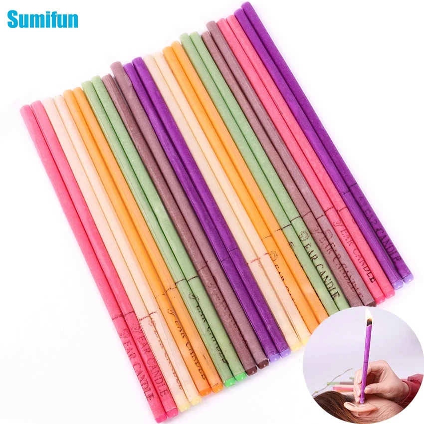 

Colorful Ear Candles Healthy Care Ear Treatment Ear Wax Removal Cleaner Ear Coning Therapy Fragrance Candle for Ear Health Care