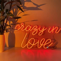 crazy in love neon sign led light ins wall decor for home bar cafe wedding party personalized design lighting decor