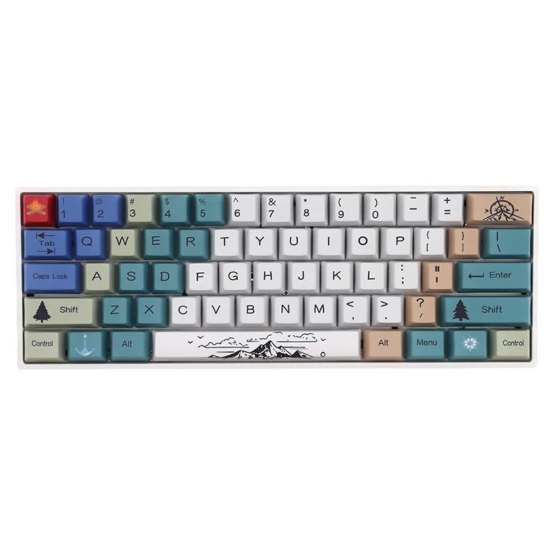 

Hill Keycap PBT Sublimation Keycaps OEM Profile Mechanical Keyboard Keycap GK61 GK64 GH60 87 108 keys