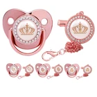 2022, зажимы для соски-пустышки для новорожденных, розовое золото, блестящий прорезыватель, не содержит Бисфенол А, силиконовый держатель для соски, манекен для новорожденных, подарки для будущей мамы