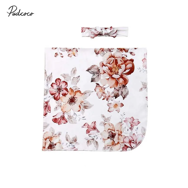 2019 детское одеяло пеленальные Новорожденные Цветочные муслиновые пеленки для