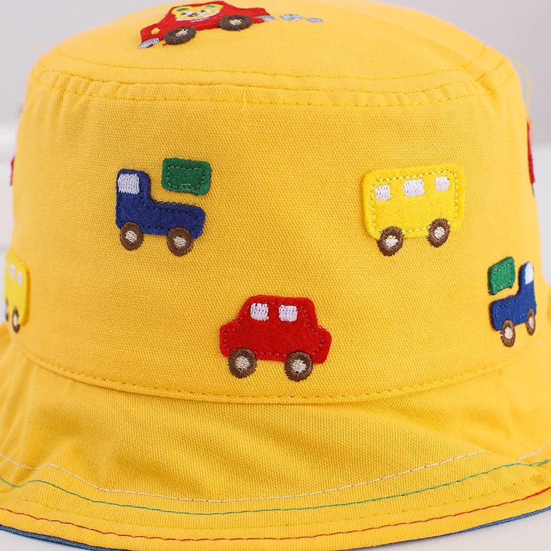 Панама с мультяшными машинками для девочек и мальчиков модные шапки рыбаков