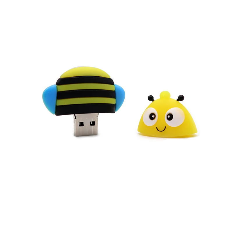USB flash drive 64gb pendrive 128gb memory stick cartoon animal pen 4g 8g 16g 32g mini disk cute bee/fox usb | Компьютеры и офис